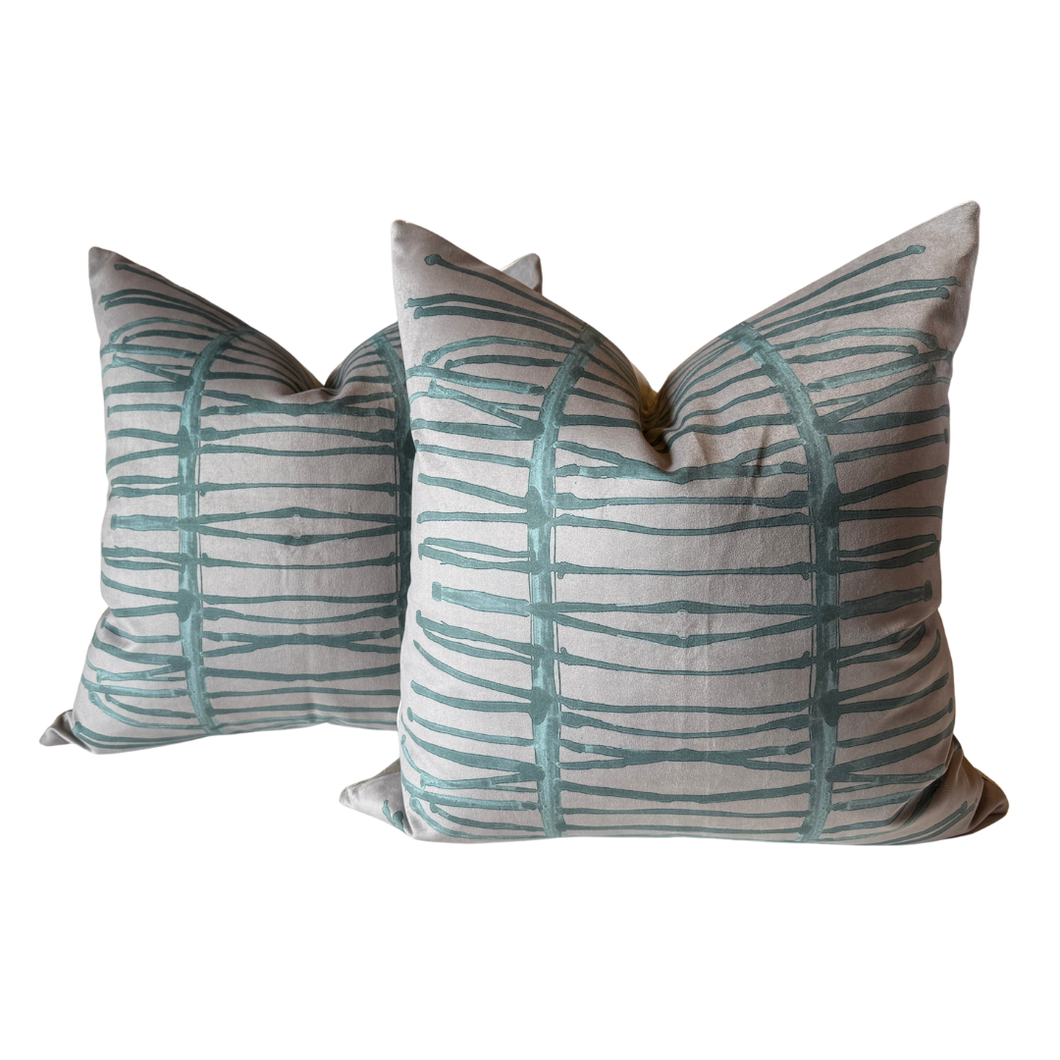 Artifact Deep Lake Tobacco Velvet Pillow Pair