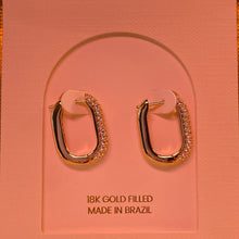 Gold Rectangular Hoop Earrings