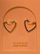 Gold Heart Hoop Earrings