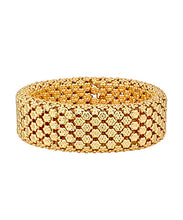 Hexagon Texture Metal Bracelet - Gold
