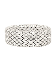 Hexagon Texture Metal Bracelet - Matte Silver