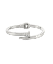 Nail Bangle Bracelet - Rhodium