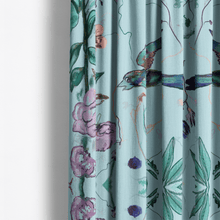 Birds of a Feather Aqua Curtain Panel