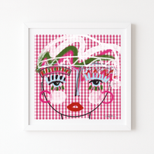 Candy Cane Chica -  Mini 8" x 8" Print