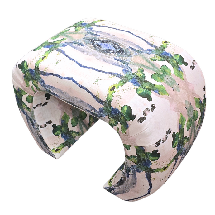 Citrus Blues Ottoman