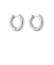 23mm Bold Stainless Steel Hoops - Rhodium