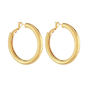 40mm Bold Metal Hoops - Gold