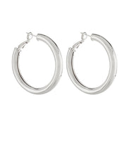 40mm Bold Metal Hoops - Rhodium