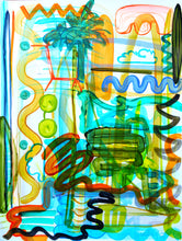 Electric Beach 18" x 24"