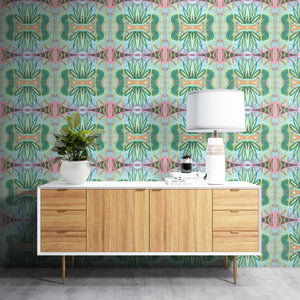 Ferns in Aqua — Wallpaper