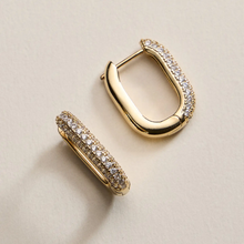 Gold Rectangular Hoop Earrings