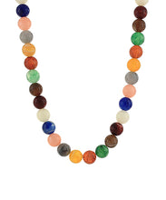 Colorful Acrylic Ball Bead Necklace - Blue Multi