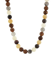 Colorful Acrylic Ball Bead Necklace - Gray Multi