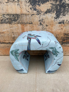 Birds of a Feather Aqua Ottoman