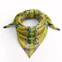 Birds of a Feather Lime - Large Silk Scarf