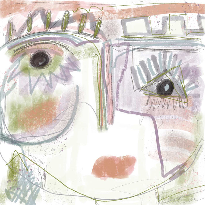 Chica in Lavender —Pillow