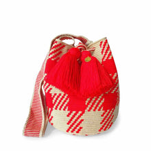 Strawberry Checkered Wayuu Bag