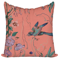 Birds of a Feather Coral Pillow