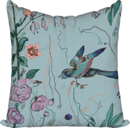 Birds of a Feather Aqua Pillow
