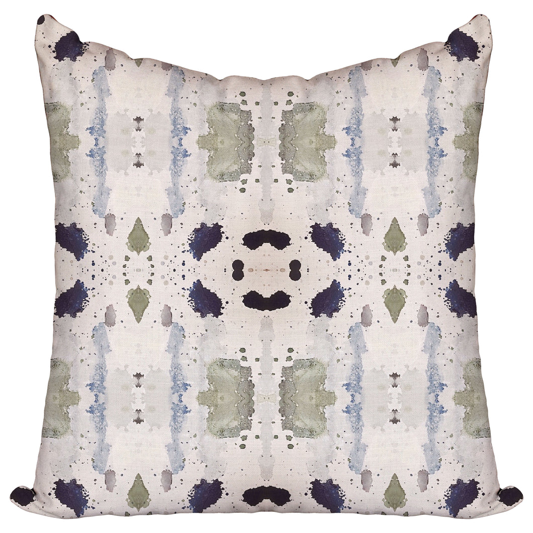 Mossy Blues — Cotton Linen Pillow